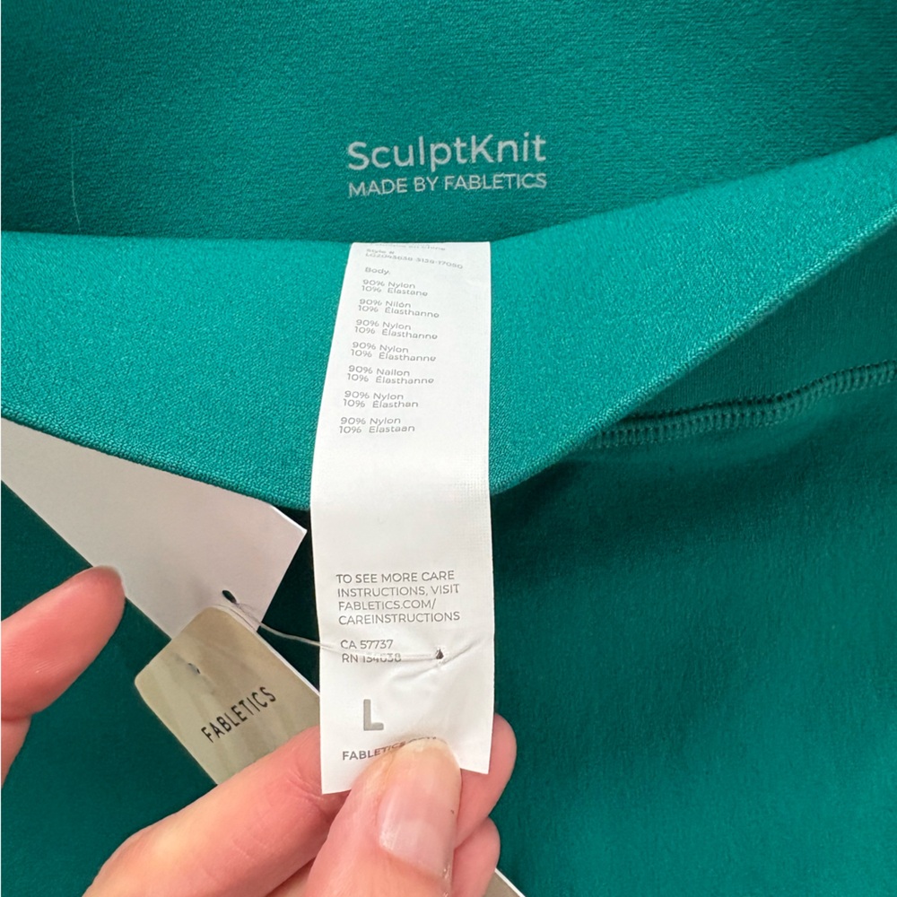 Fabletics Teal Sculpknit leggings NWT - Picture 2 of 6